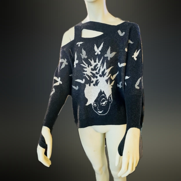 Disney Couture 55% Silk 45% Cashmere Sweater - Picture 3 of 4